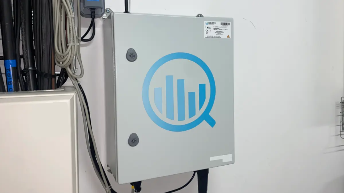A connected electricity submeter installed in a factory
